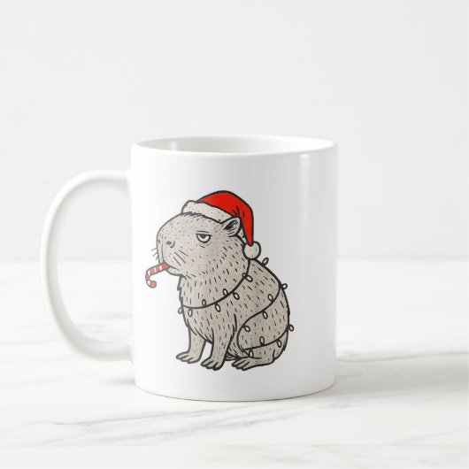 Capybara Smoking Christmas Ugly Cigarette Gen Z Koffiemok (Links)