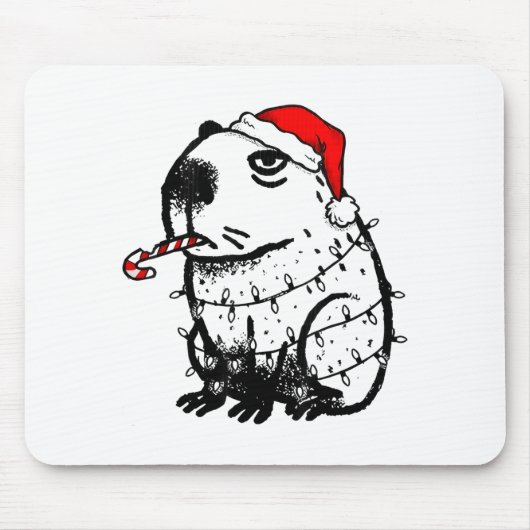 Capybara Smoking Christmas Ugly Cigarette Gen Z Muismat (Voorkant)