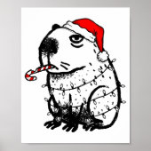 Capybara Smoking Christmas Ugly Cigarette Gen Z Poster (Voorkant)