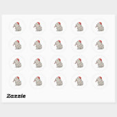 Capybara Smoking Christmas Ugly Cigarette Gen Z  Ronde Sticker (Vel)