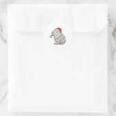 Capybara Smoking Christmas Ugly Cigarette Gen Z  Ronde Sticker (Tas)