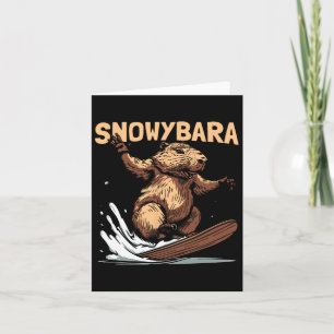 Capybara Snowboard - Snowboarder Sneeuw Kaart