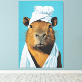 Capybara Spa Day Canvas Afdruk (Insitu (Houten vloer))