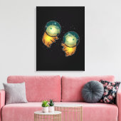 Capybara Space Astronaut Gifts Kinder Capybara Canvas Afdruk (Insitu (Woonkamer))