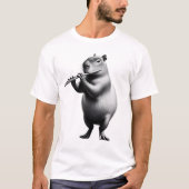 Capybara speelt fluit T-shirt (Voorkant)
