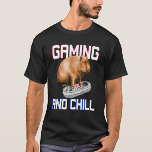 Capybara speelt videogame in het wild dier capyba t-shirt