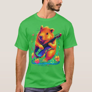 Capybara spelen viool t-shirt