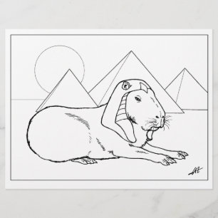 Capybara Sphinx - kleurplaat.