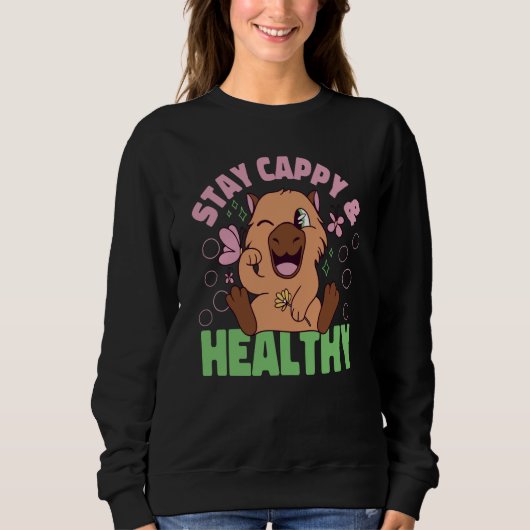 Capybara Stay Capy And Healthy Trui (Voorkant)