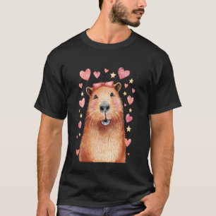 Capybara Sterren en Hartjes Schattige Meisjes die T-shirt