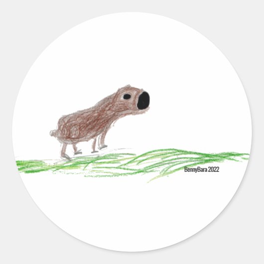Capybara Sticker (Voorkant)