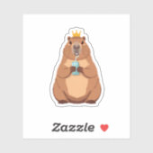 Capybara Sticker – Cute Animal Scrapbooking Decal (Feuille)