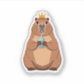 Capybara Sticker – Cute Animal Scrapbooking Decal (Devant)