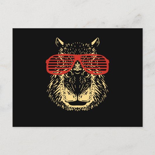 Capybara Sunglasses Capibara Briefkaart (Voorkant)