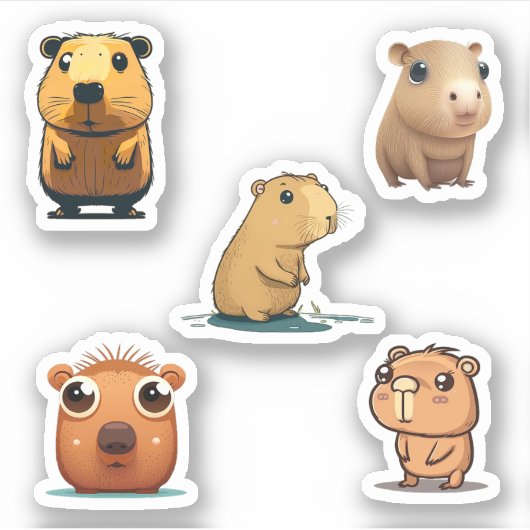 Capybara Super Sticker Pack (Voorkant)