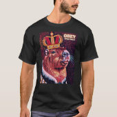 Capybara T-shirt - Obey King Capy! - Cool Capybara (Voorkant)