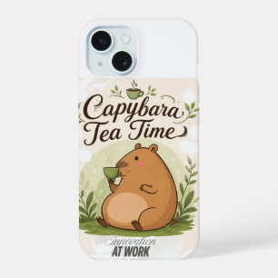 Capybara Theetijd Schattige Capybara die Thee Dr iPhone 15 Hoesje