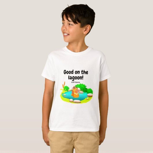 Capybara themed T-shirt with fun message. (Devant entier)