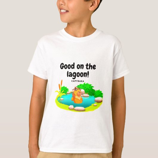 Capybara themed T-shirt with fun message. (Voorkant)
