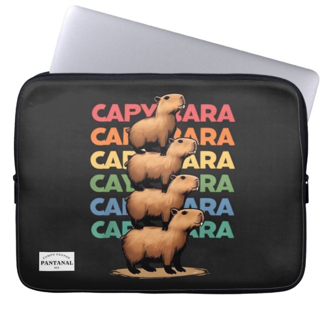 Capybara Tower Laptop Sleeve (Voorkant)