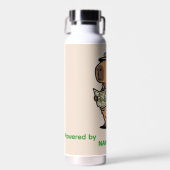 Capybara Travel Bottle – Customizable Phrase Waterfles (Voorkant)