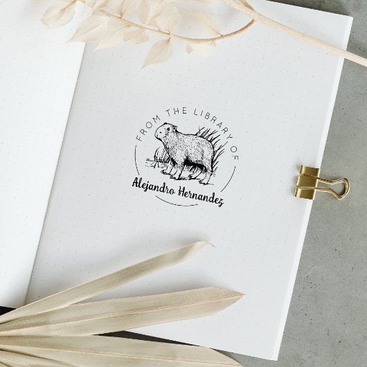Capybara uit de Bibliotheek van het Boek Rubberstempel