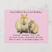 Capybara uitnodiging (Voorkant)