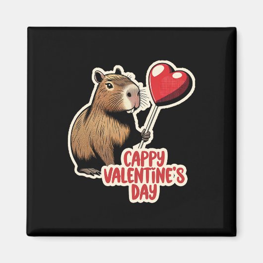 Capybara Valentijn Magneet (Voorkant)