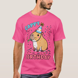 Capybara Verjaardag Pun Cappy Verjaardag Capybara T-shirt