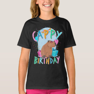 Capybara verjaardagsfeestje Capybaras voor meisje T-shirt