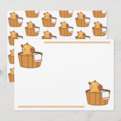 Capybara verjaardagsfeestje uitnodiging | schattig (Voorkant / Achterkant)