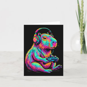 Capybara Videogames Gamer Grappig Gamen Grafisch T Kaart