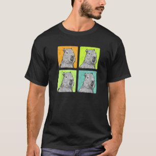 Capybara Vintage Zuid-Amerika Knaagdier Gras Eter T-shirt