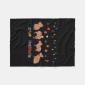 Capybara Vrolijk Kerstfeest Capybaras Lover Grappi Fleece Deken (Voorkant (Horizontaal))