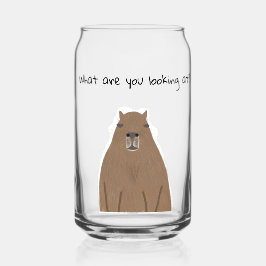 Capybara wat kijk je op Drinkware Set Blikvorm Glas