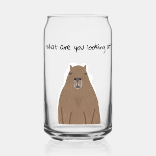 Capybara wat kijk je op Drinkware Set Blikvorm Glas