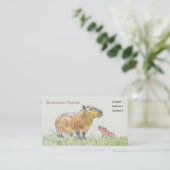 Capybara Waterverf schilderende Visitekaartjes (Staand voorkant)