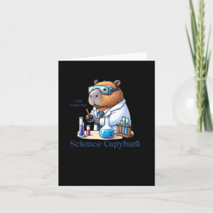 Capybara wetenschapper Ik doe aan wetenschap! Stic Kaart