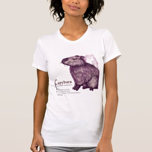 capybara - wine t-shirt (Voorkant)