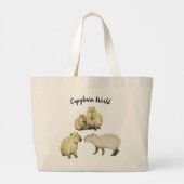 Capybara World Grote Tote Bag (Achterkant)
