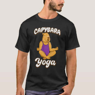 Capybara Yoga-houding in turnleotard Meditatie T-shirt