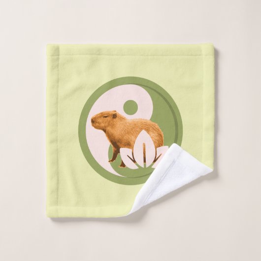 Capybara Zen Yin Yang Nature Paisible (Gant de toilette)