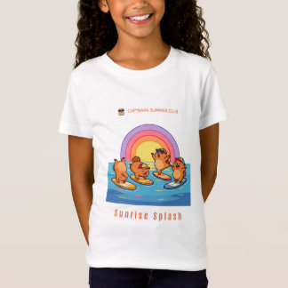 Capybara Zomerclub Zonsopgang Splash – Schattige C T-shirt