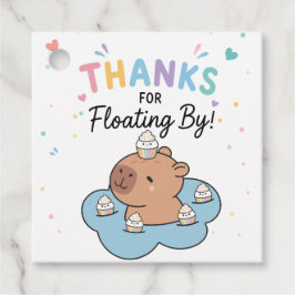 Capybara Zwembad Feest Bedankt Bedankjes Labels