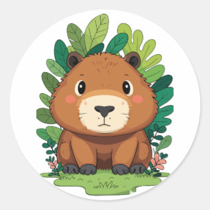 Capybarakoets Ronde Sticker