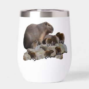 Capybaras De Mère Et De Bébé,