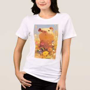 Capybara's Grasachtige Toevlucht Tri-Blend Shirt