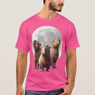 Capybara's huilen naar de maan Grappig Capybara T-shirt