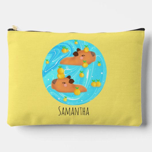 Capybaras in water met Sinaasappels Etui (Voorkant)