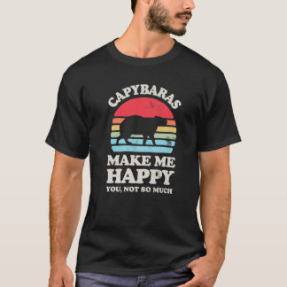 Capybaras maakt me blij om grappige Capybara Retro T-shirt